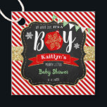 "Oh What Joy, It's A Boy!" Christmas Baby Shower Favour Tags<br><div class="desc">Celebrate in style with these cute and very trendy baby shower favour tags. This design is easy to personalise with your special event wording and your guests will be thrilled when they see these fabulous tags.</div>