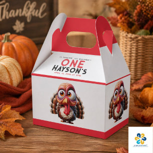 Oh what's fun Caricatures Turkey 1st Birthday Favour Box