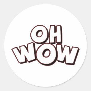 Oh Wow Classic Round Sticker