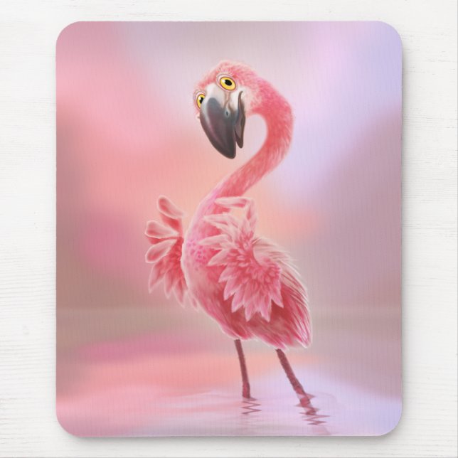 Oh Yeah Flamingo! Mouse Mat (Front)