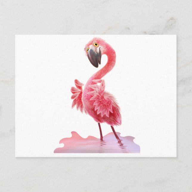 Oh Yeah Flamingo! Postcard (Front)