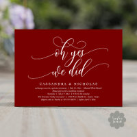 Oh Yes, We Did, Modern Romantic Wedding Reception