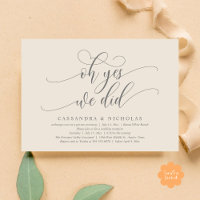 Oh Yes, We Did, Modern Romantic Wedding Reception