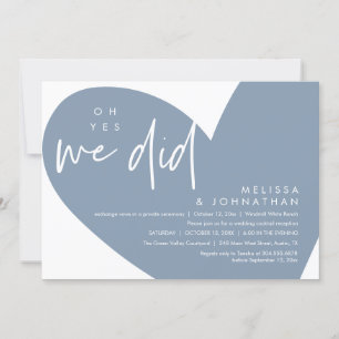 Oh yes we did, Modern Wedding Reception Dinner Invitation