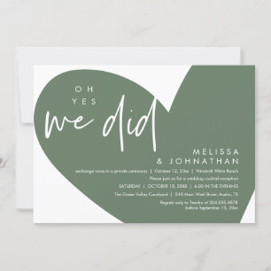 Oh yes we did, Modern Wedding Reception Dinner Invitation
