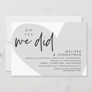 Oh yes we did, Wedding Reception Dinner Dancing Invitation