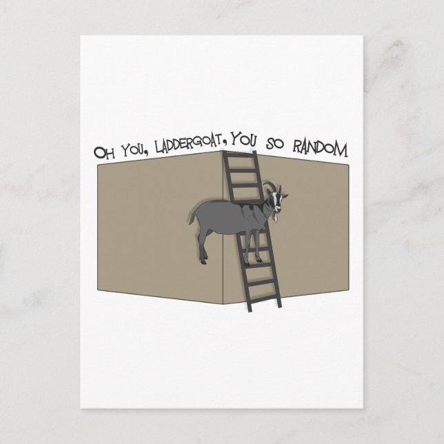 Oh You, LadderGoat , You so Random Postcard (Front)