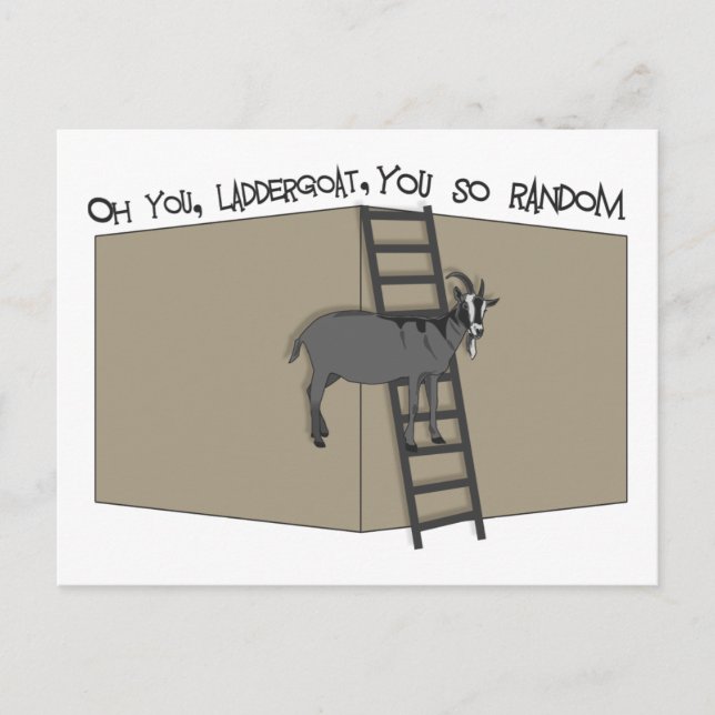 Oh You, LadderGoat , You so Random Postcard (Front)