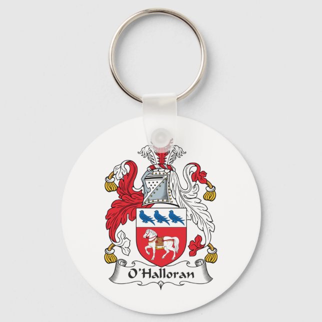 O'Halloran Family Crest Key Ring (Front)