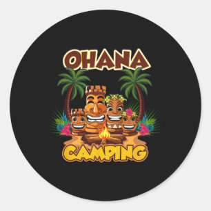 Ohana Family Camping Group Classic Round Sticker