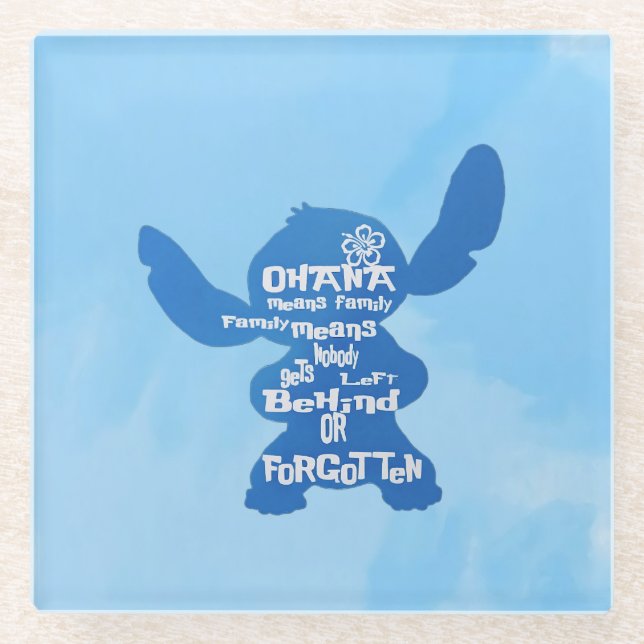 Ohana Glass Coaster (Front)