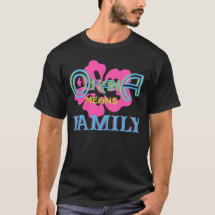 Ohana Hawaiian Retro Summer Hawaii Flower Family L T-Shirt