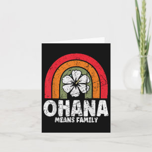 Ohana Means Family Hawaii Summer Palm Trees Beach Card