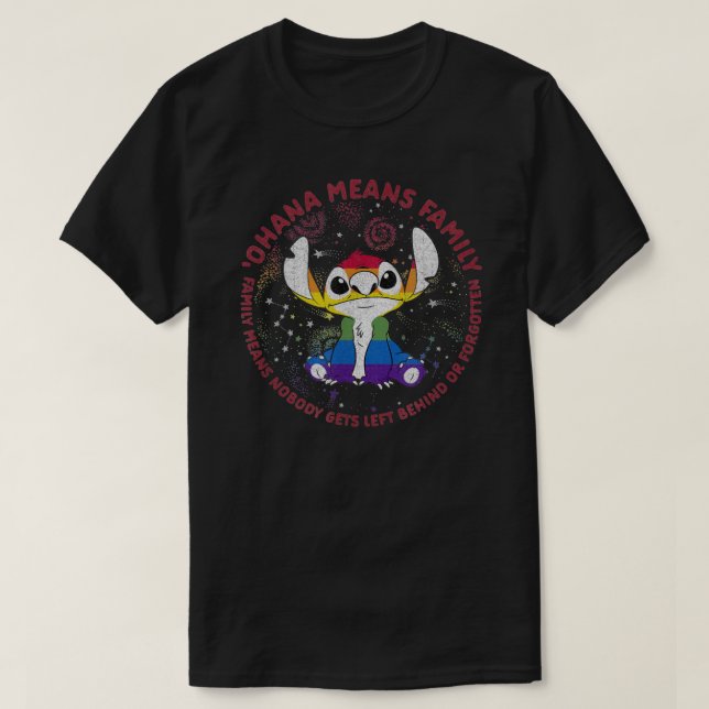 Ohana Means Family Pride Circle Classic T-Shirt.pn T-Shirt (Design Front)