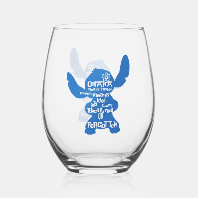 Ohana Stemless Wine Glass (Front)
