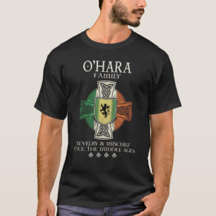 O'Hara Family  Ireland surname irish flag shamrock T-Shirt