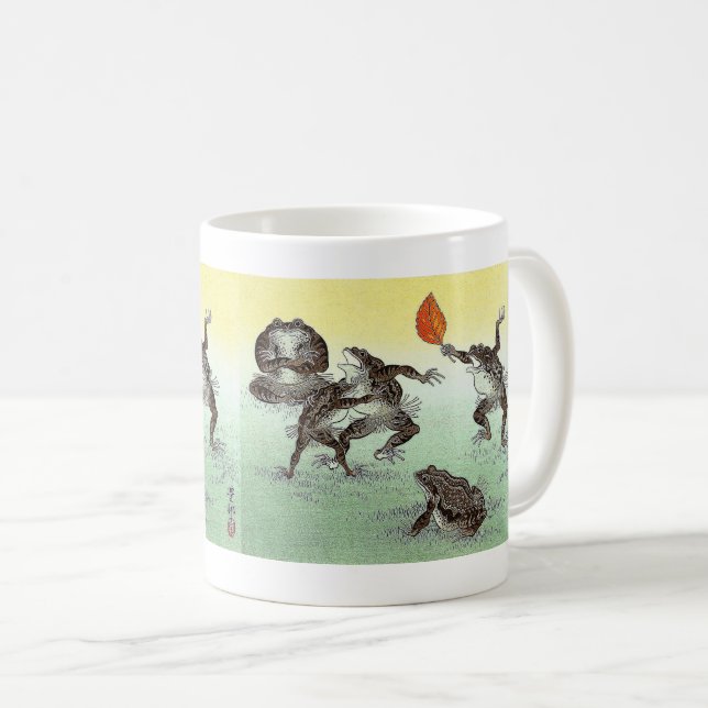 Ohara Koson , "Frog Sumo" Koson Ohara Coffee Mug (Front Right)