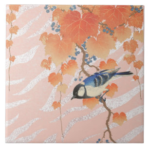 Ohara Koson's bird painting Tile