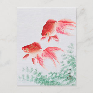 ohara koson's Japanese painting postcard,小原古邨の日本画 Postcard