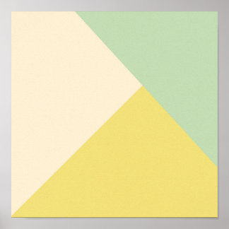 OHBABY GEOMETRIC LIGHT GREEN YELLOW PINKISH NEUTRA POSTER