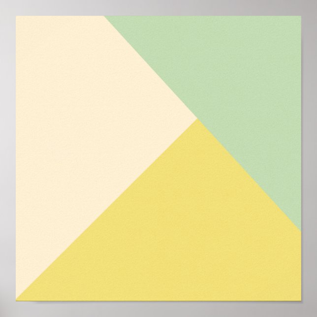 OHBABY GEOMETRIC LIGHT GREEN YELLOW PINKISH NEUTRA POSTER (Front)