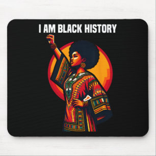 Ohene I Am Black History Month American Afro Melan Mouse Mat