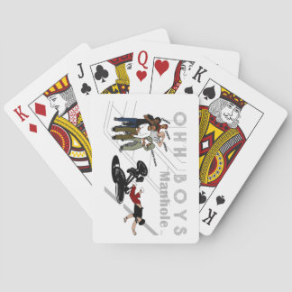 OHH BOYS - Man on Bike Hits a Manhole Case-Mate iP Playing Cards