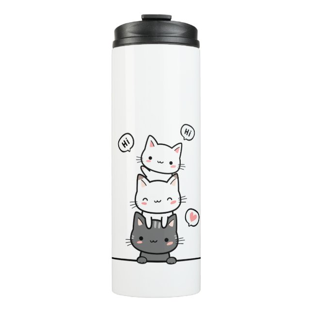 ohh cat thermal tumbler (Front)