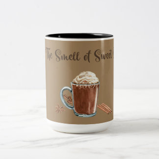 Ohhh THE SWEET SMELL OF COFFEE Two-Tone Coffee Mug