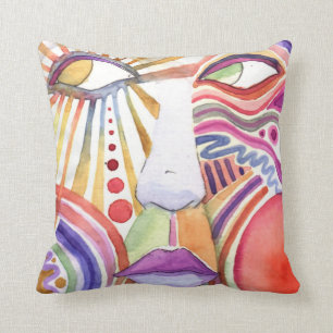 Ohhhh....WATERCOLOR FACE Water Colour Pillow