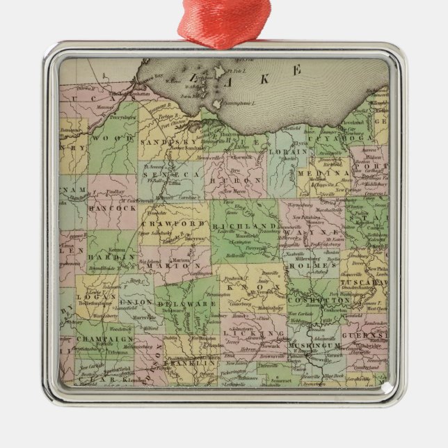 Ohio 10 metal tree decoration (Front)
