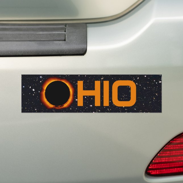 Ohio 2024 Total Solar Eclipse  Bumper Sticker (On Car)