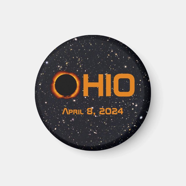 Ohio 2024 Total Solar Eclipse  Magnet (Front)