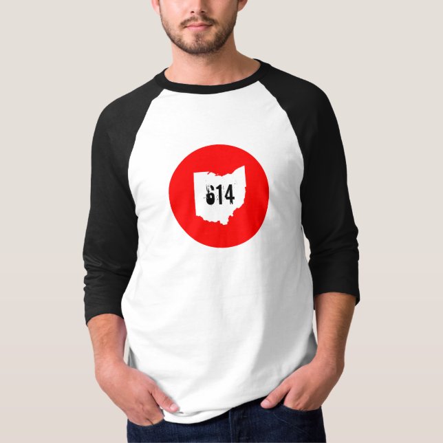 Ohio 614 3/4 Sleeve T-Shirt (Front)