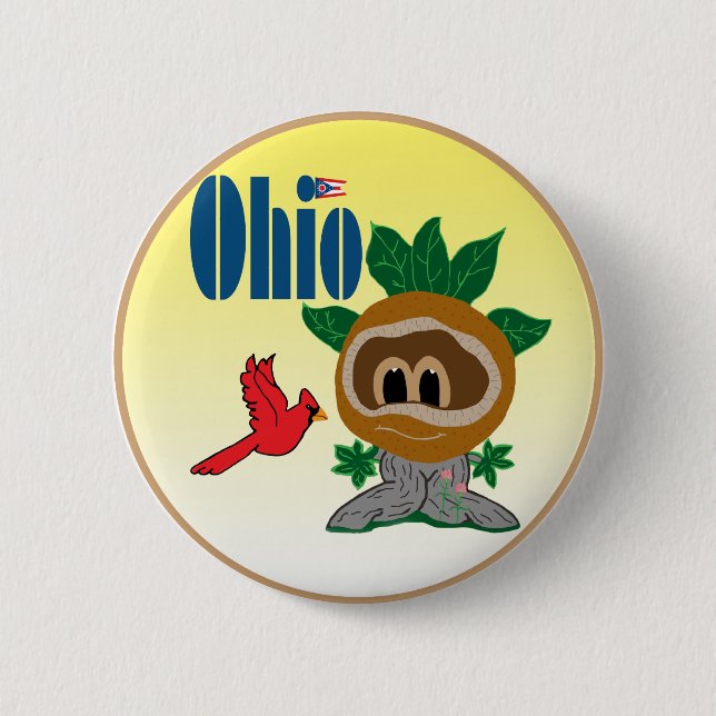 Ohio 6 Cm Round Badge (Front)