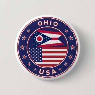 Ohio 6 Cm Round Badge