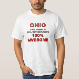 OHIO 75% vowels 25% consonants 100% awesome T-Shirt