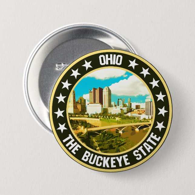 Ohio                                               7.5 cm round badge (Front & Back)