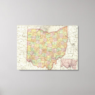 Ohio and Hamilton County Canvas Print