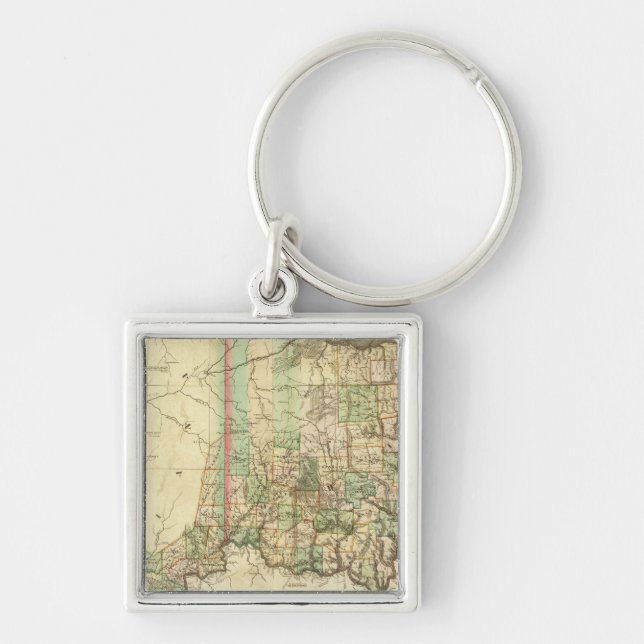 Ohio and Indiana 2 Key Ring (Front)