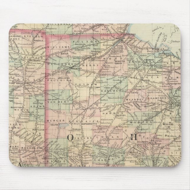 Ohio and Indiana Mouse Mat (Front)