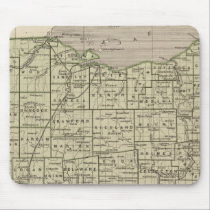 Ohio Atlas Map Mouse Mat