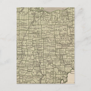 Ohio Atlas Map Postcard
