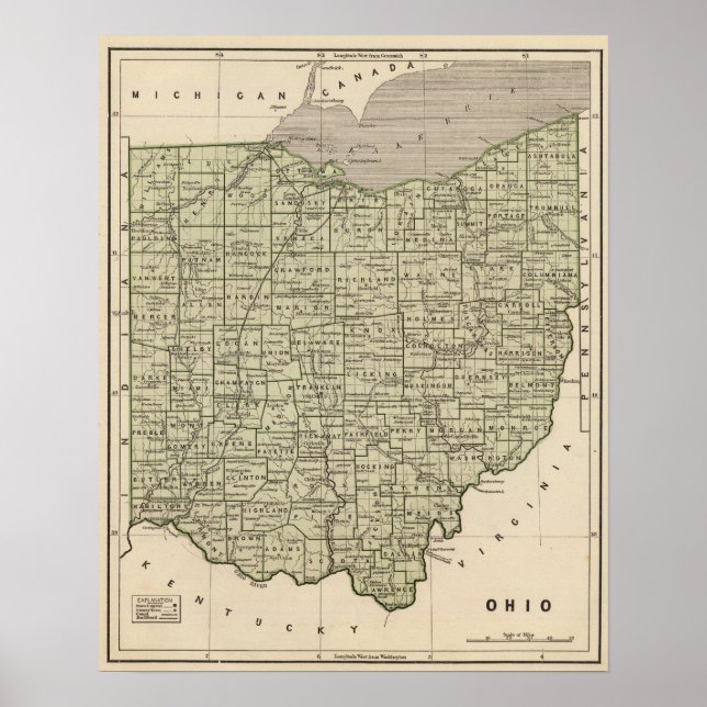 Ohio Atlas Map Poster (Front)