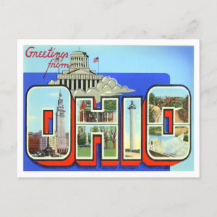 Ohio Big Letters Postcard