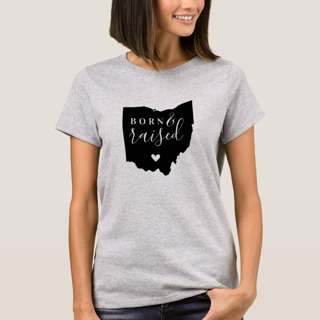 Ohio Born and Raised State Tee (Front)