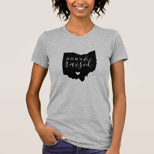 Ohio Born and Raised State Tee (Front)