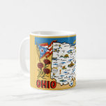 Ohio Buckeye Mug<br><div class="desc">Vintage, retro Ohio Map repurposed on a mug or on any drink ware products.</div>