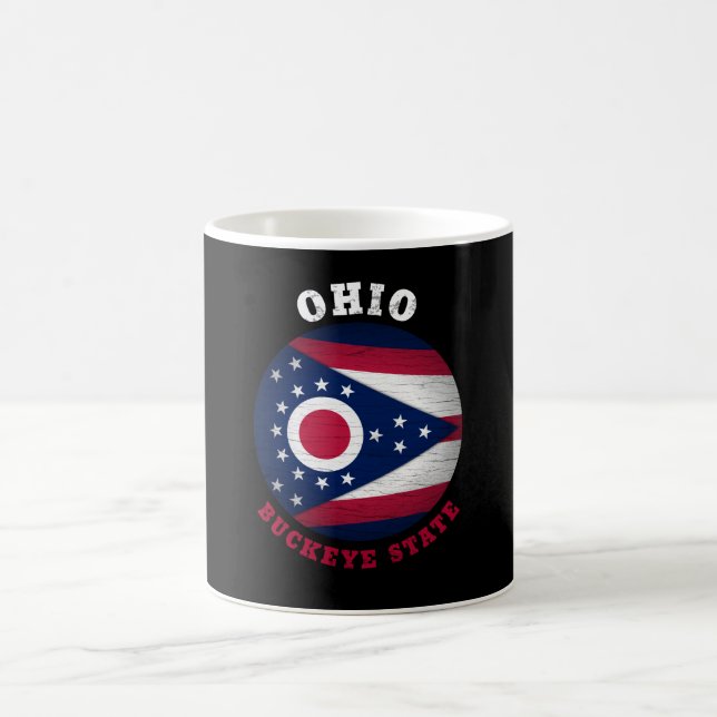 OHIO BUCKEYE STATE FLAG COFFEE MUG (Center)