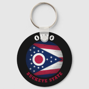 OHIO BUCKEYE STATE FLAG KEY RING